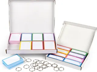 Leitner flashcard-doos + blanco kaartjes